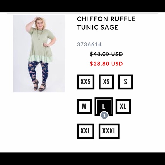 Chiffon Ruffle Tunic - Picture 3 of 3